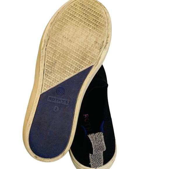 Rothy's The Kids Sneaker Black Casual Slip On Shoes Youth Size 2 Loafers - Picture 5 of 6